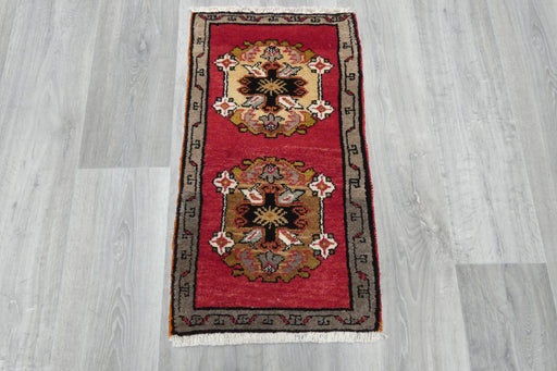 Vintage Turkish Anatolian Tribal Rug  Size: 75 x 42cm- Rugs Direct 