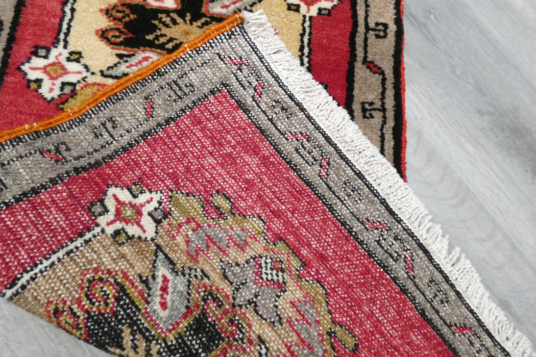 Vintage Turkish Anatolian Tribal Rug  Size: 75 x 42cm- Rugs Direct 