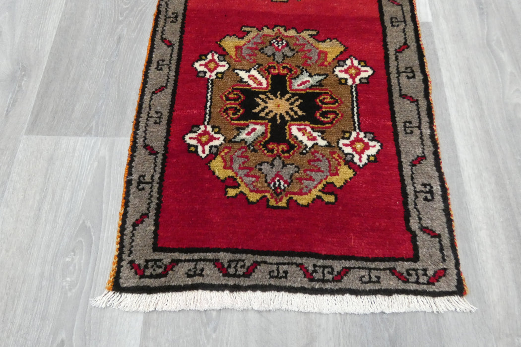 Vintage Turkish Anatolian Tribal Rug  Size: 80 x 43cm- Rugs Direct 