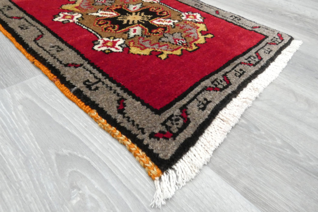 Vintage Turkish Anatolian Tribal Rug  Size: 80 x 43cm- Rugs Direct 