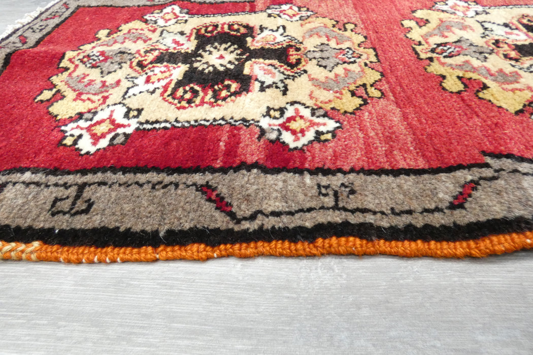 Vintage Turkish Anatolian Tribal Rug  Size: 87 x 44cm- Rugs Direct 