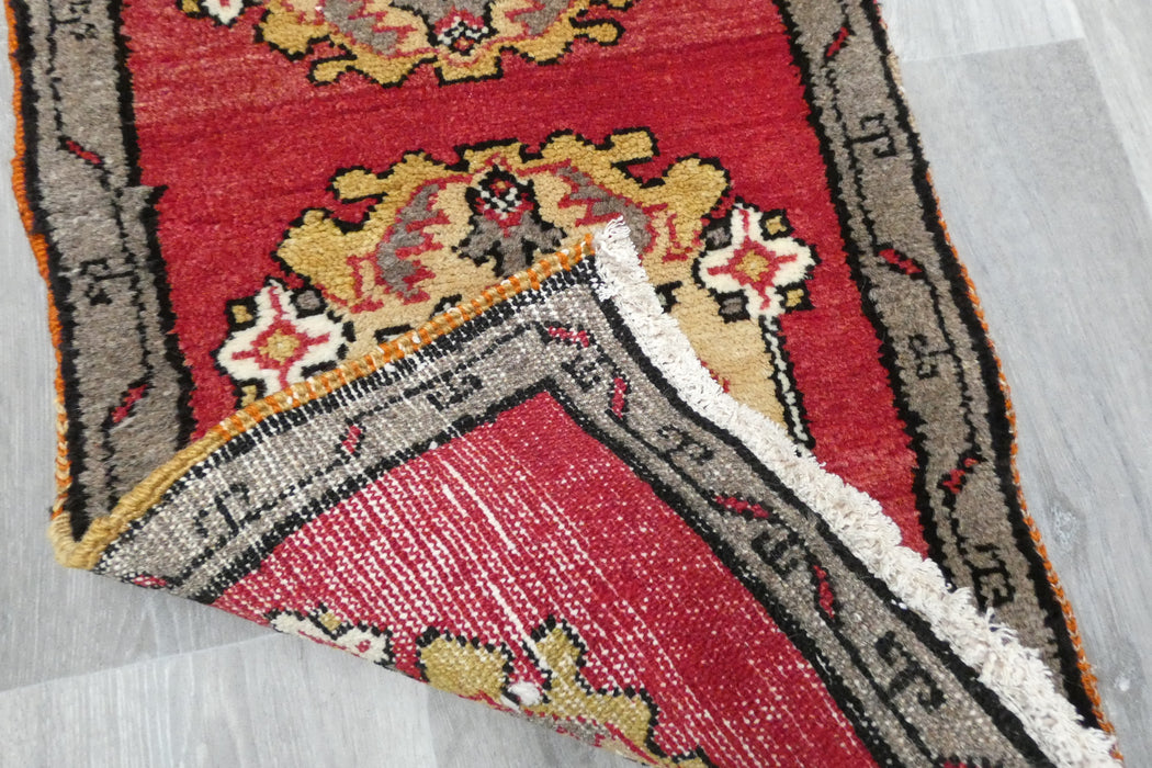 Vintage Turkish Anatolian Tribal Rug  Size: 87 x 44cm- Rugs Direct 