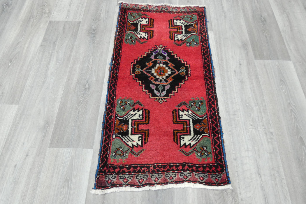 Vintage Turkish Anatolian Tribal Rug  Size: 105 x 55cm- Rugs Direct 