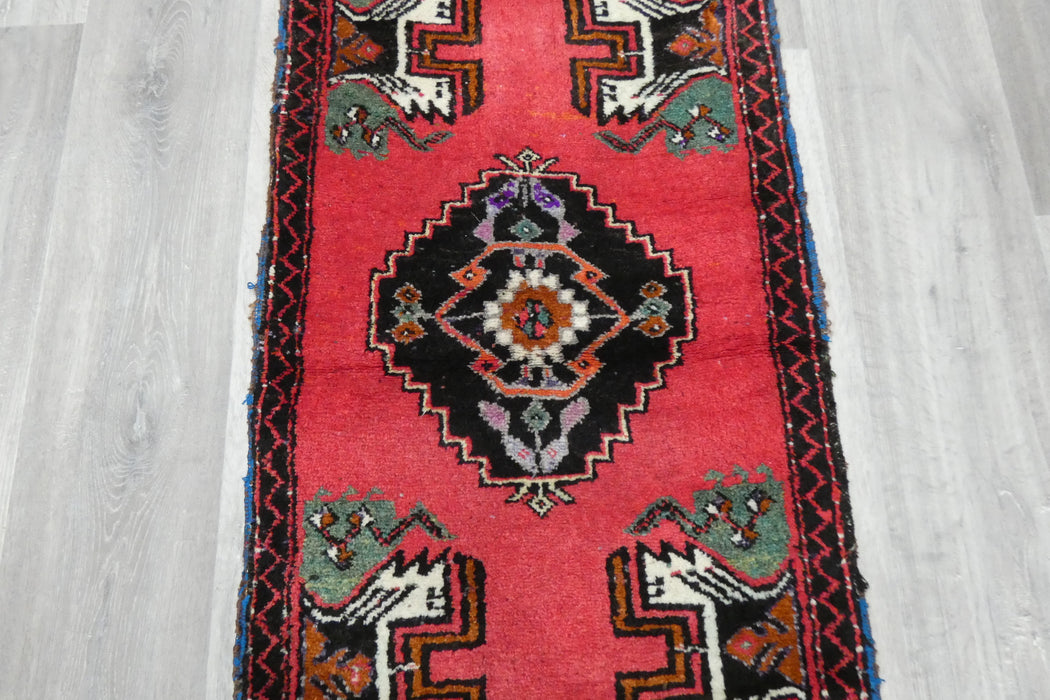 Vintage Turkish Anatolian Tribal Rug  Size: 105 x 55cm- Rugs Direct 