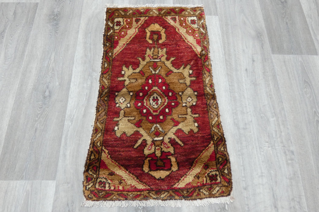 Vintage Turkish Anatolian Tribal Rug  Size: 80 x 45cm- Rugs Direct