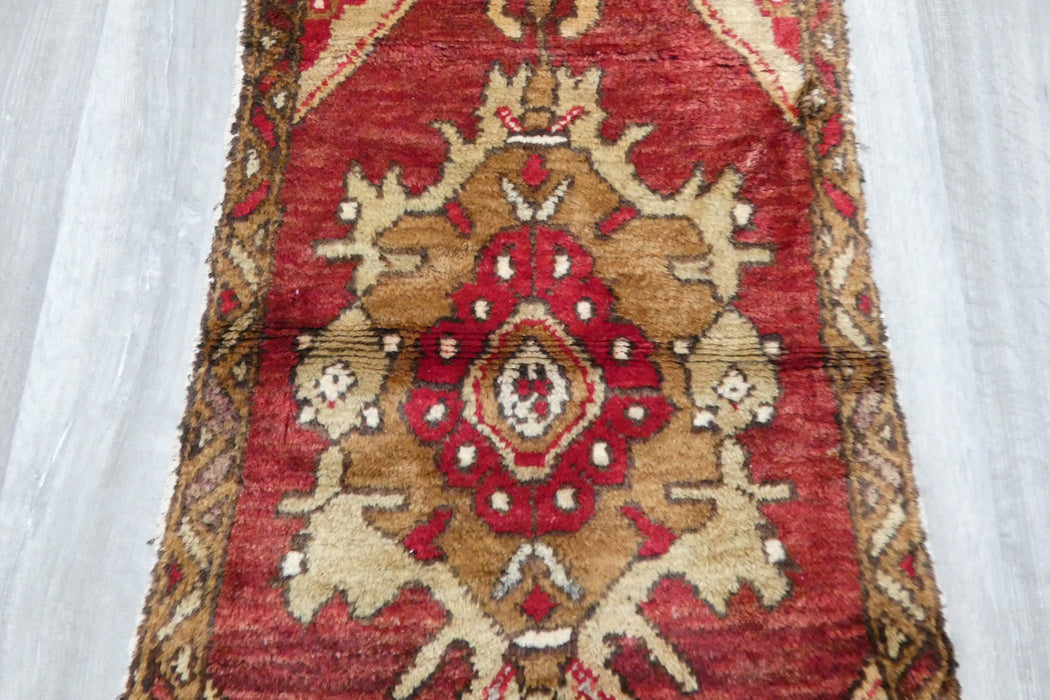 Vintage Turkish Anatolian Tribal Rug  Size: 80 x 45cm- Rugs Direct