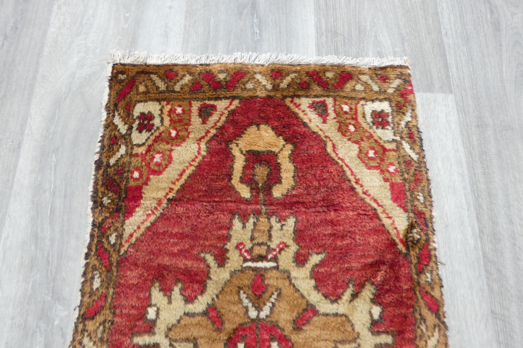 Vintage Turkish Anatolian Tribal Rug  Size: 80 x 45cm- Rugs Direct