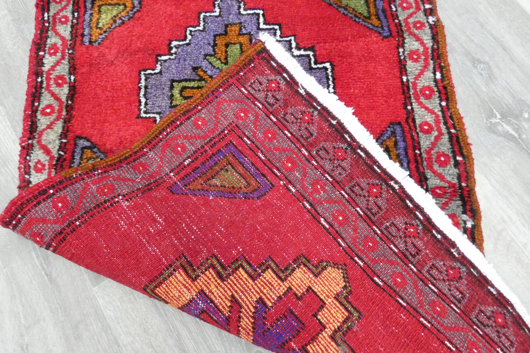 Vintage Turkish Anatolian Tribal Rug  Size: 100 x 50cm- Rugs Direct 