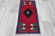 Vintage Turkish Anatolian Tribal Rug  Size: 106 x 52cm- Rugs Direct 