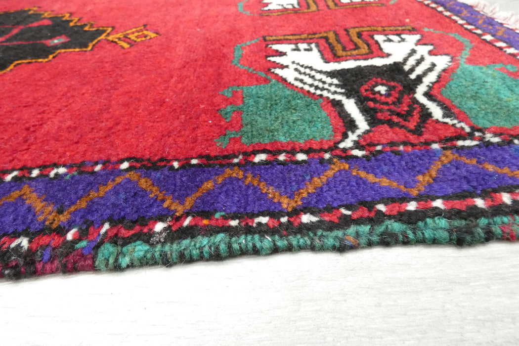 Vintage Turkish Anatolian Tribal Rug  Size: 106 x 52cm- Rugs Direct 