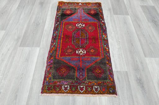 Vintage Turkish Anatolian Tribal Rug  Size: 115 x 58cm-Rugs Direct