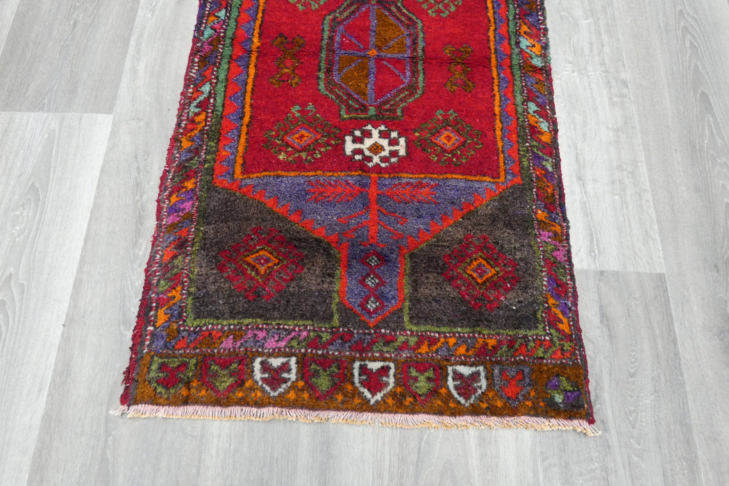 Vintage Turkish Anatolian Tribal Rug  Size: 115 x 58cm-Rugs Direct