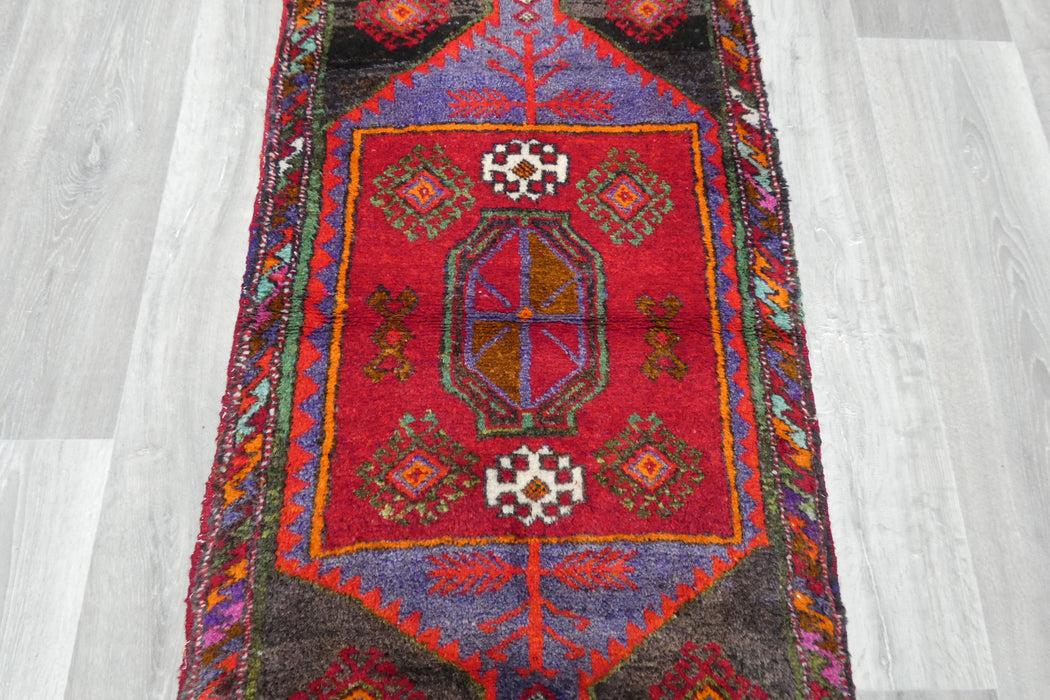 Vintage Turkish Anatolian Tribal Rug  Size: 115 x 58cm-Rugs Direct