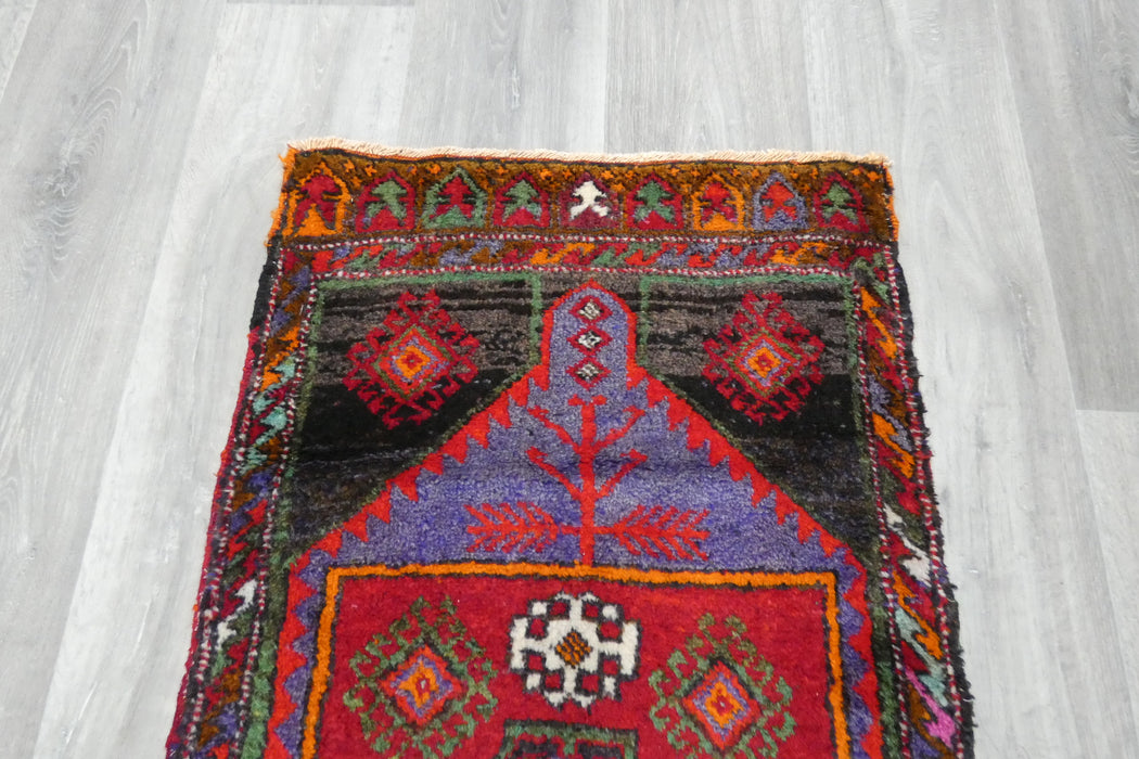 Vintage Turkish Anatolian Tribal Rug  Size: 115 x 58cm-Rugs Direct