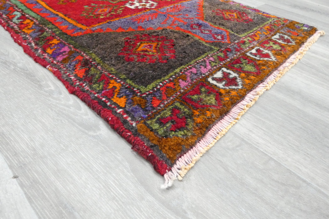 Vintage Turkish Anatolian Tribal Rug  Size: 115 x 58cm-Rugs Direct