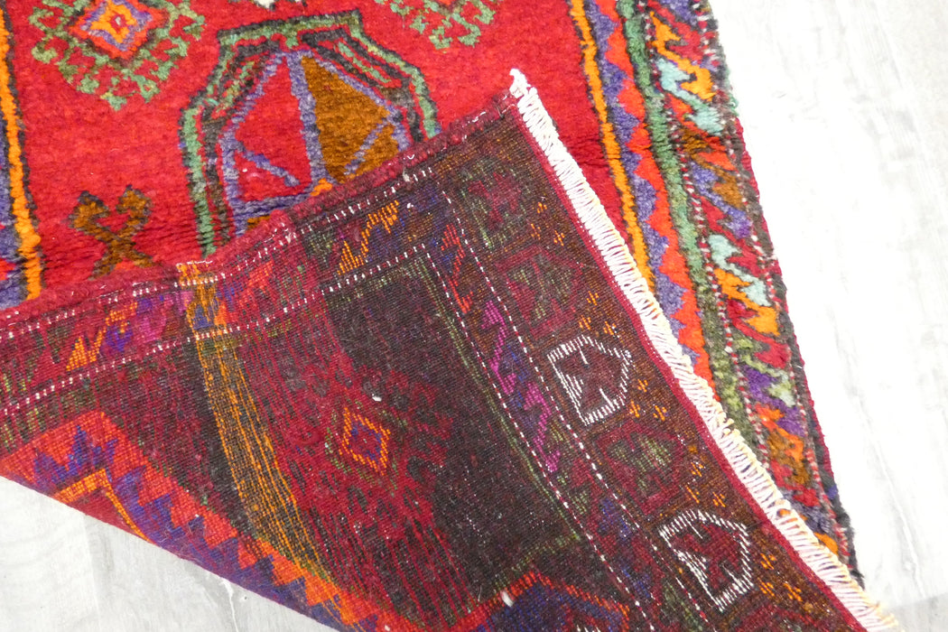 Vintage Turkish Anatolian Tribal Rug  Size: 115 x 58cm-Rugs Direct