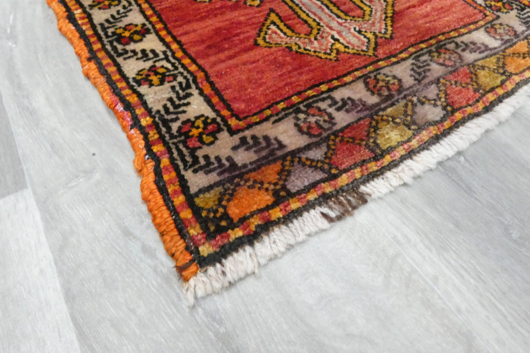 Vintage Turkish Anatolian Tribal Rug  Size: 104 x 52cm- Rugs Direct 