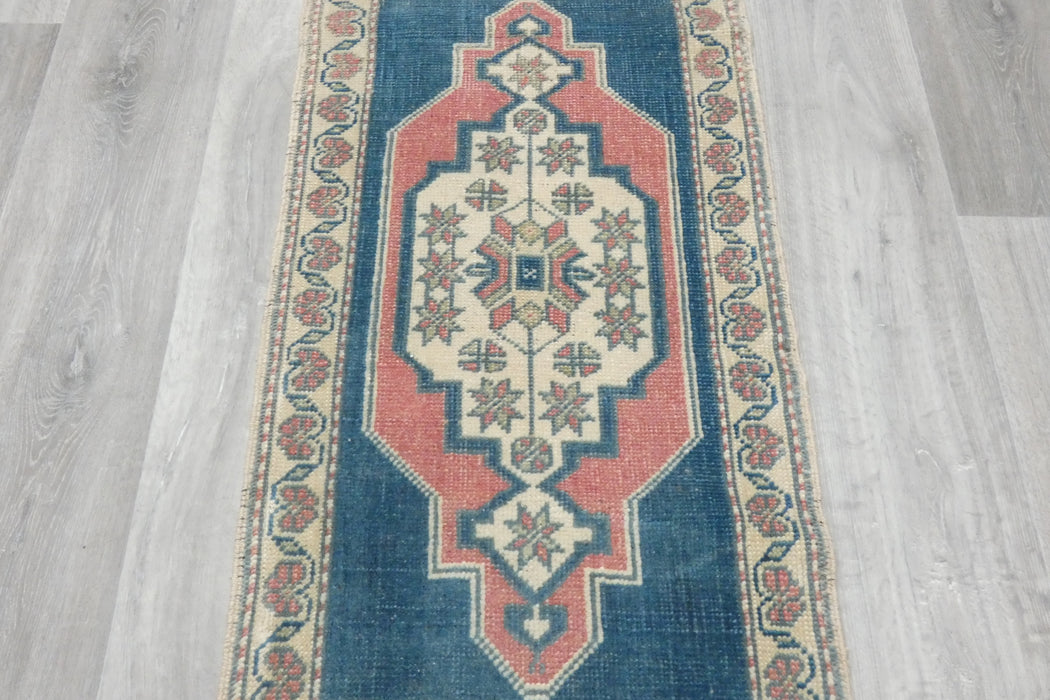 Vintage Hand Knotted Anatolian Turkish Rug Size: 117 x 52cm- Rugs Direct 