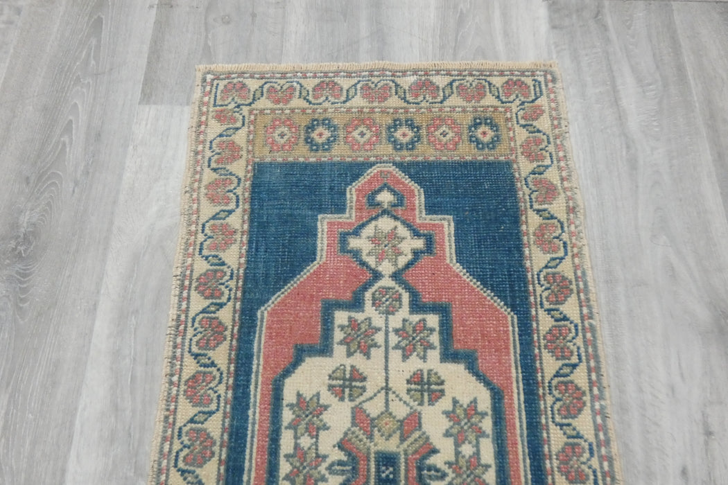 Vintage Hand Knotted Anatolian Turkish Rug Size: 117 x 52cm- Rugs Direct 