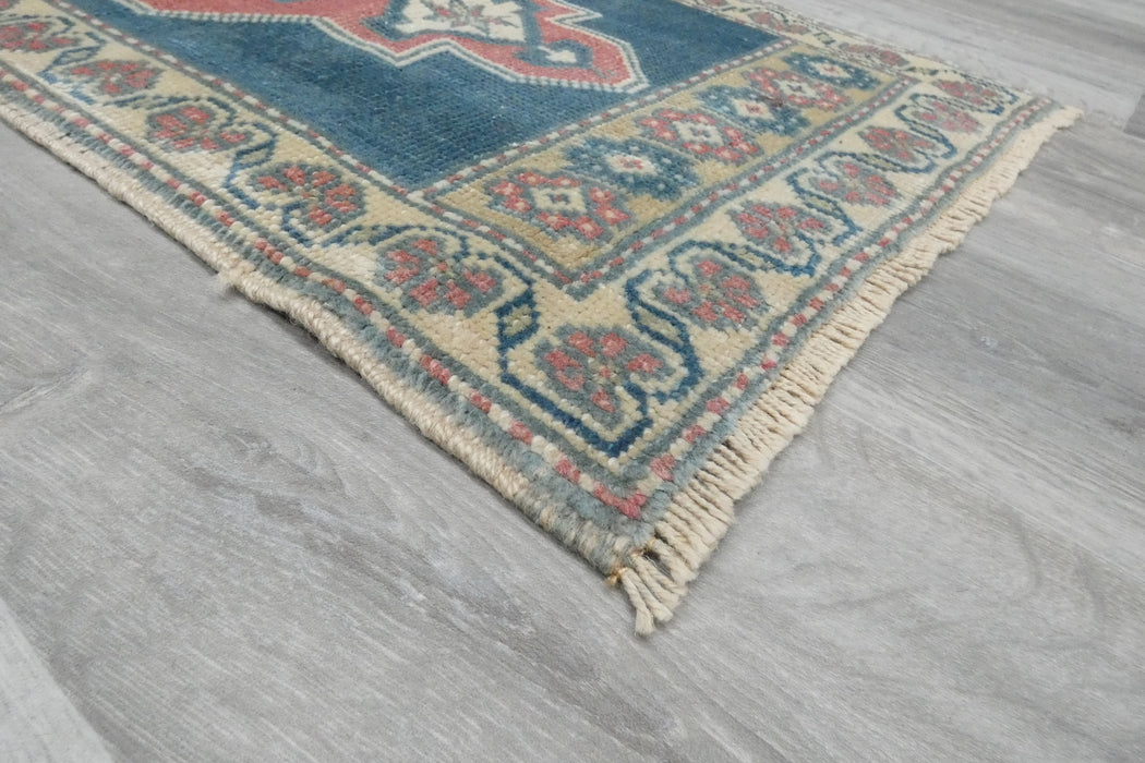 Vintage Hand Knotted Anatolian Turkish Rug Size: 117 x 52cm- Rugs Direct 