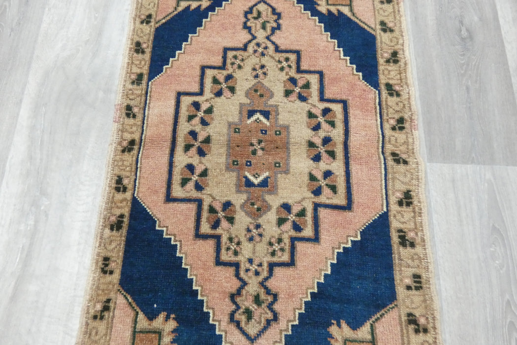 Vintage Hand Knotted Anatolian Turkish Rug Size: 101 x 60cm- Rugs Direct 