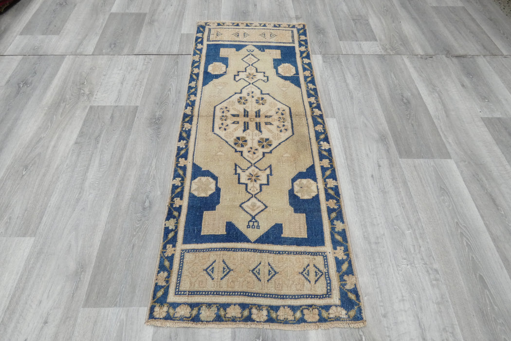 Vintage Hand Knotted Anatolian Turkish Rug Size: 145 x 58cm- Rugs Direct 