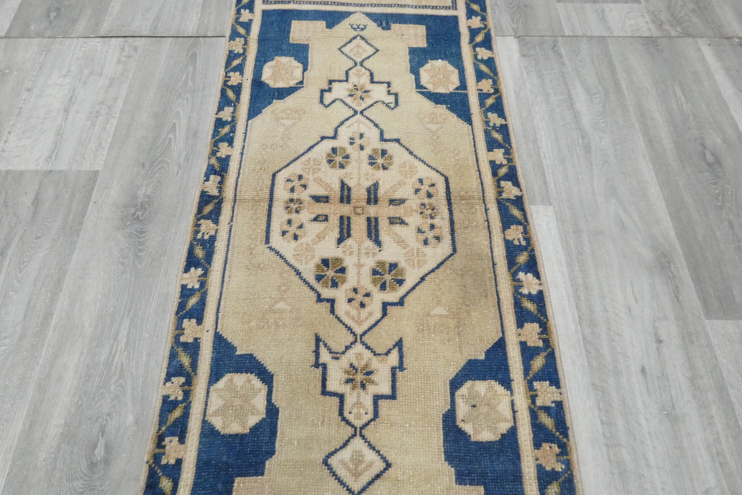 Vintage Hand Knotted Anatolian Turkish Rug Size: 145 x 58cm- Rugs Direct 