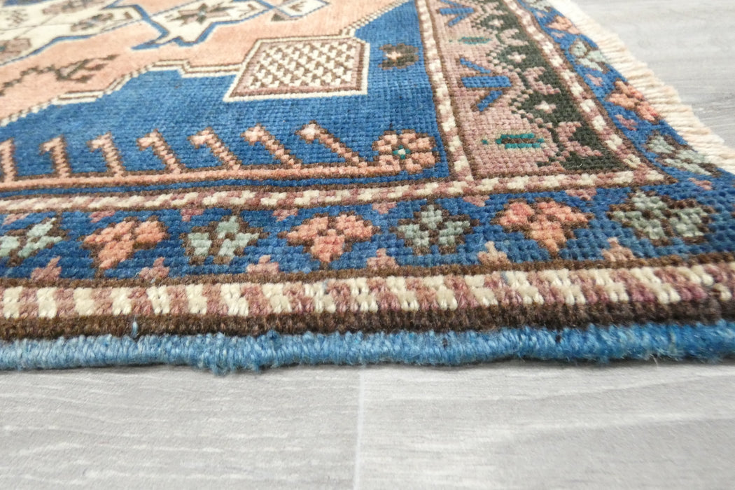 Vintage Hand Knotted Anatolian Turkish Rug Size: 96 x 58cm- Rugs Direct 