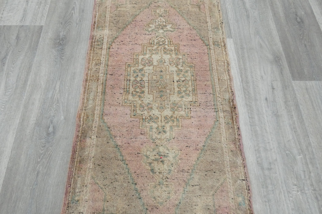 Vintage Hand Knotted Anatolian Turkish Rug Size: 107 x 57cm- Rugs Direct 