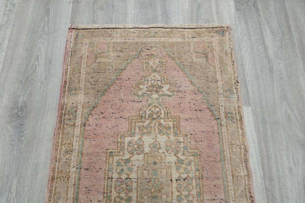 Vintage Hand Knotted Anatolian Turkish Rug Size: 107 x 57cm- Rugs Direct 