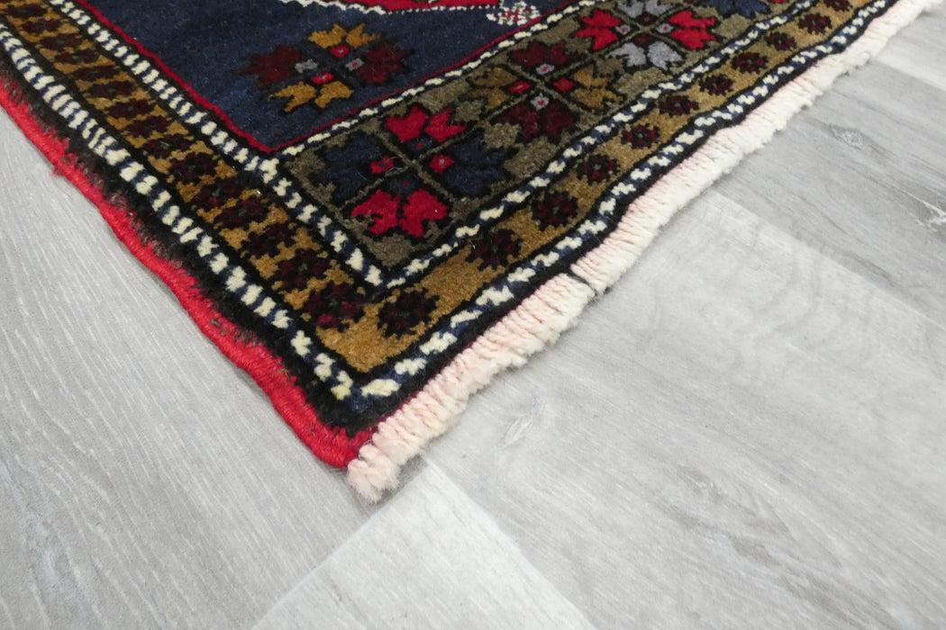 Vintage Hand Knotted Anatolian Turkish Rug Size: 93 x 54cm- Rugs Direct 