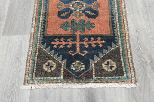 Vintage Hand Knotted Anatolian Turkish Rug Size: 87 x 54cm- Rugs Direct 