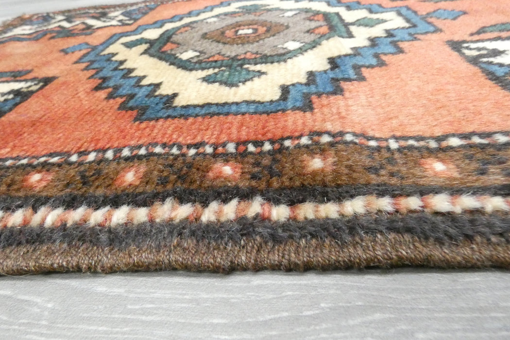 Vintage Hand Knotted Anatolian Turkish Rug Size: 92 x 58cm- Rugs Direct 