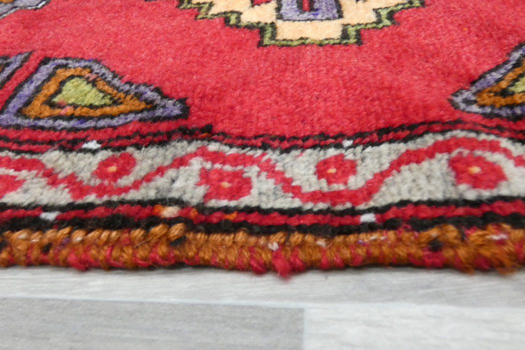 Vintage Hand Knotted Anatolian Turkish Rug Size: 97 x 50cm - Rugs Direct 