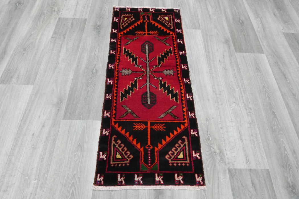 Vintage Hand Knotted Anatolian Turkish Rug Size: 120 x 50cm- Rugs Direct 