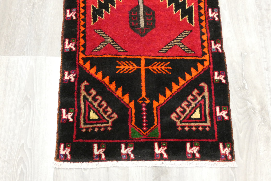 Vintage Hand Knotted Anatolian Turkish Rug Size: 120 x 50cm- Rugs Direct 