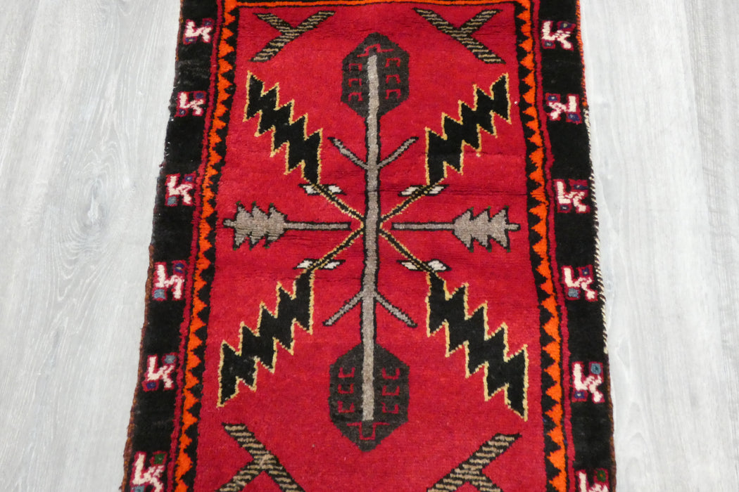 Vintage Hand Knotted Anatolian Turkish Rug Size: 120 x 50cm- Rugs Direct 