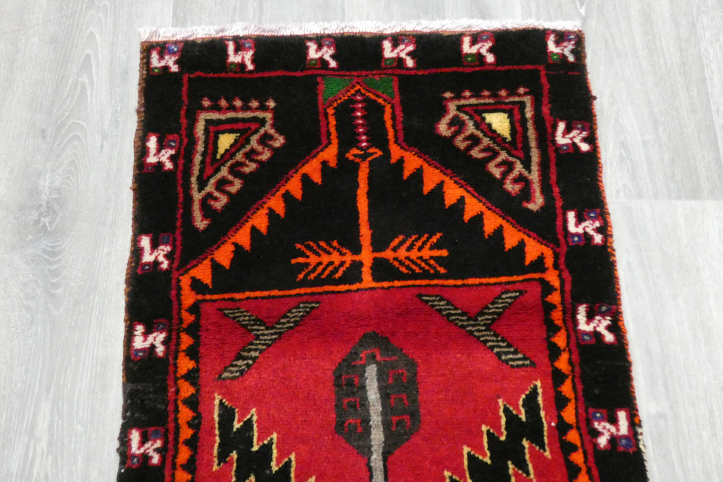 Vintage Hand Knotted Anatolian Turkish Rug Size: 120 x 50cm- Rugs Direct 