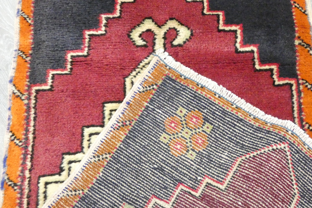 Vintage Hand Knotted Anatolian Turkish Rug Size: 94 x 47cm- Rugs Direct