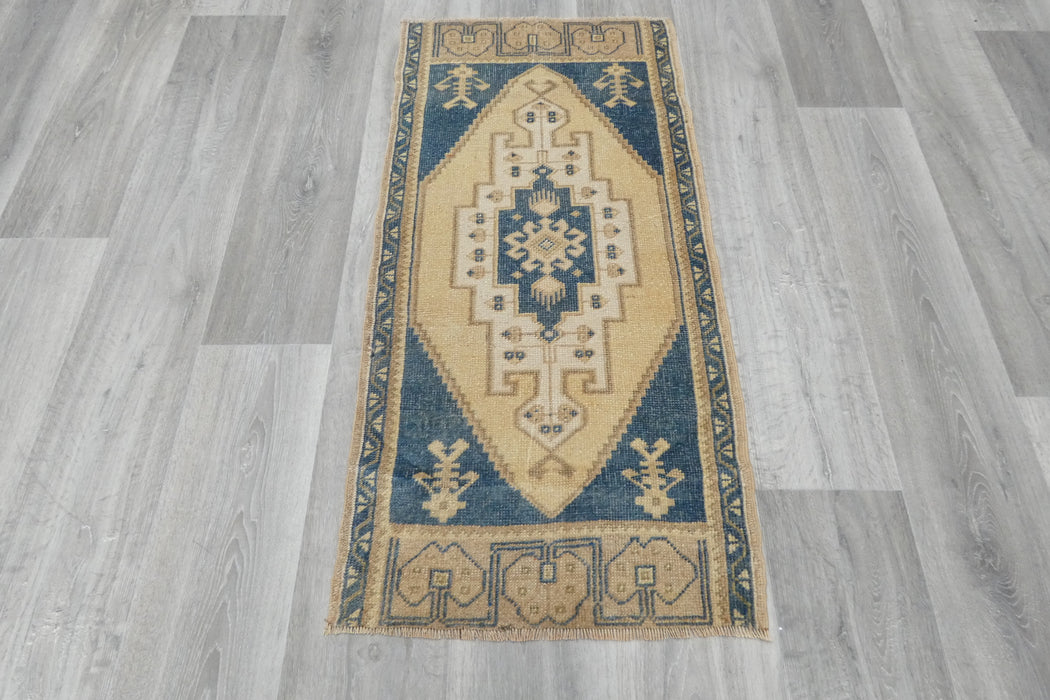 Vintage Hand Knotted Anatolian Turkish Rug Size: 115 x 56cm- Rugs Direct 