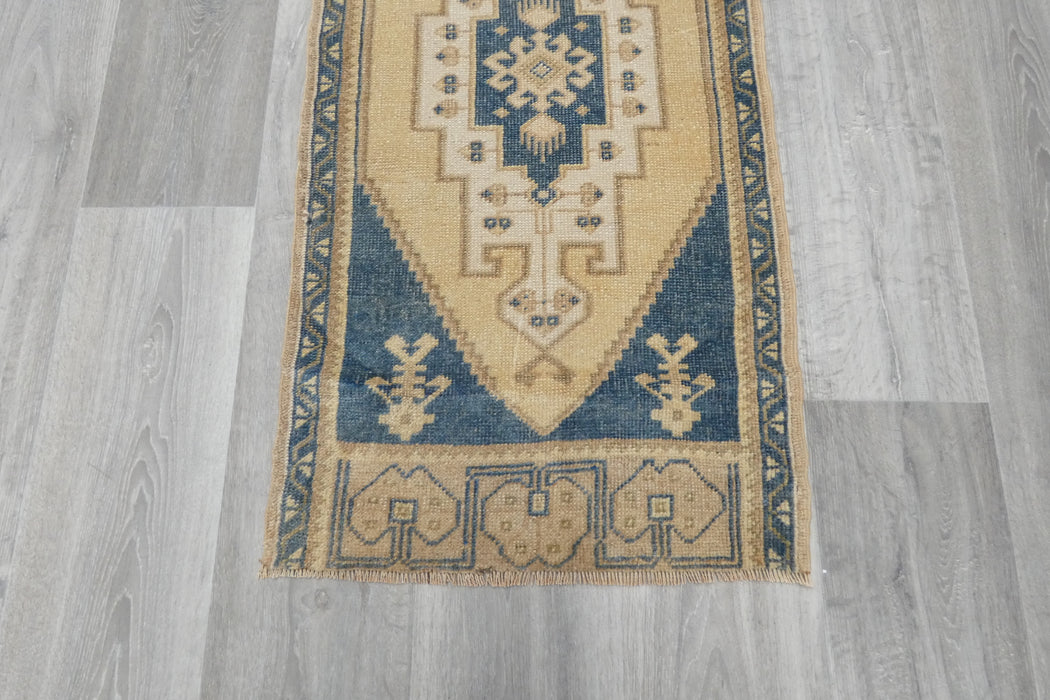 Vintage Hand Knotted Anatolian Turkish Rug Size: 115 x 56cm- Rugs Direct 
