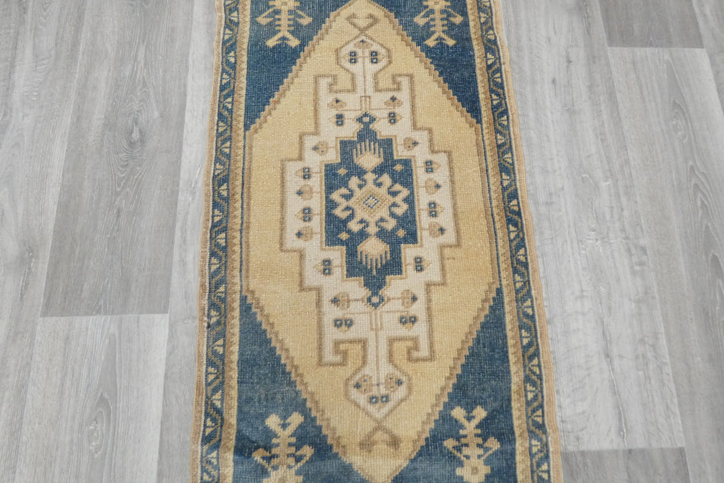 Vintage Hand Knotted Anatolian Turkish Rug Size: 115 x 56cm- Rugs Direct 