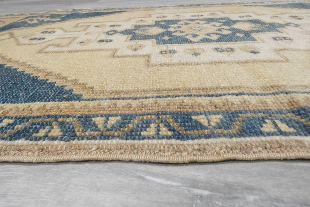 Vintage Hand Knotted Anatolian Turkish Rug Size: 115 x 56cm- Rugs Direct 