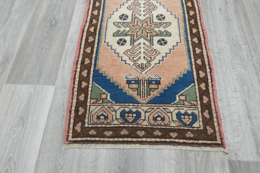 Vintage Hand Knotted Anatolian Turkish Rug Size: 100 x 55cm - Rugs Direct
