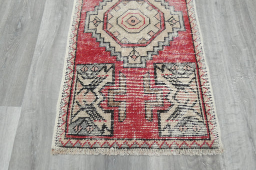 Vintage Hand Knotted Anatolian Turkish Rug Size: 90 x 50cm- Rugs Direct 