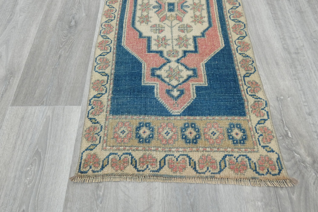 Vintage Hand Knotted Anatolian Turkish Rug Size: 113 x 50cm- Rugs Direct 