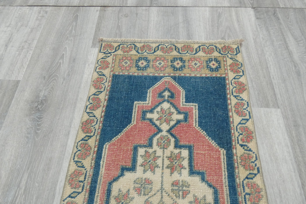 Vintage Hand Knotted Anatolian Turkish Rug Size: 113 x 50cm- Rugs Direct 