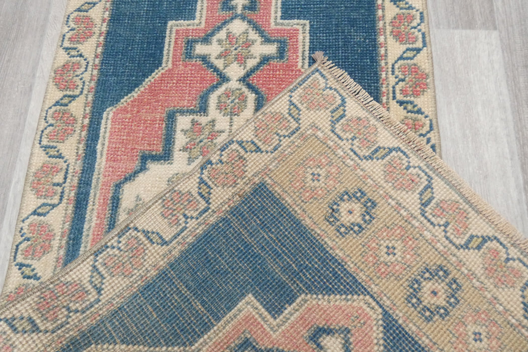 Vintage Hand Knotted Anatolian Turkish Rug Size: 113 x 50cm- Rugs Direct 