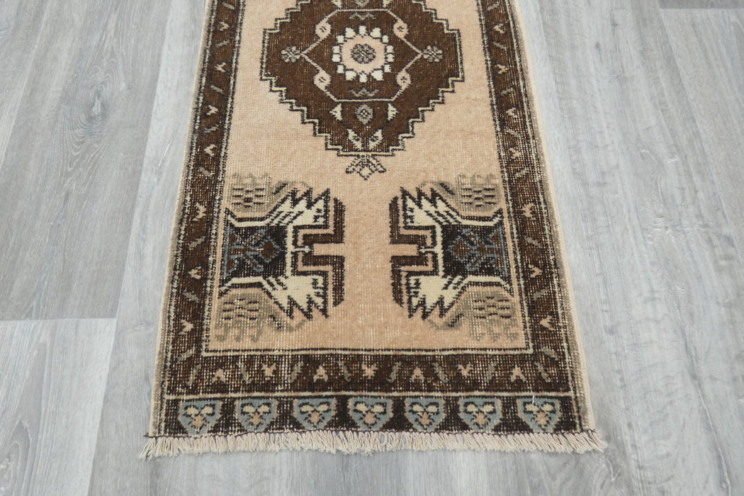 Vintage Hand Knotted Anatolian Turkish Rug Size: 112 x 52cm - Rugs Direct