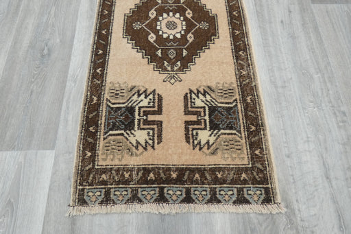 Vintage Hand Knotted Anatolian Turkish Rug Size: 112 x 52cm - Rugs Direct